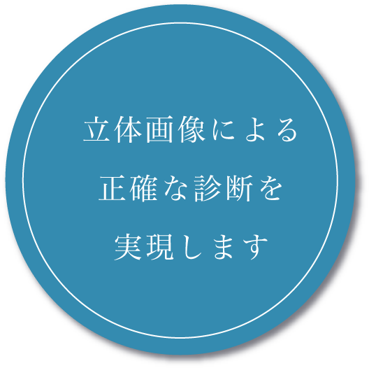 立体画像による正確な診断を実現します